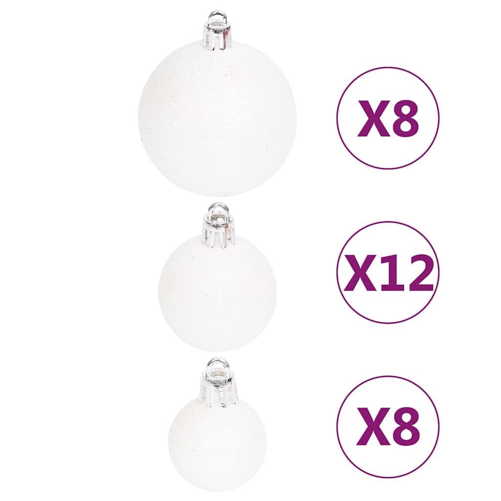 vidaXL 108-piece Christmas Ball Set gold and red