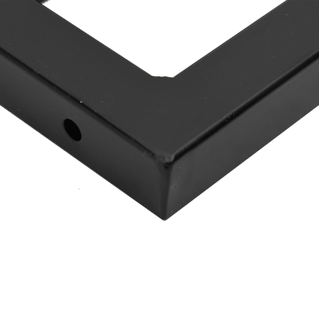 vidaXL Bathroom Wall Shelf Steel and Solid Beechwood