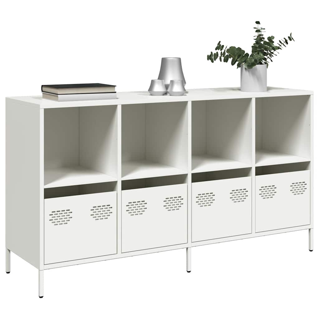 vidaXL Dressoir 135x39x73,5 cm koudgewalst staal zwart