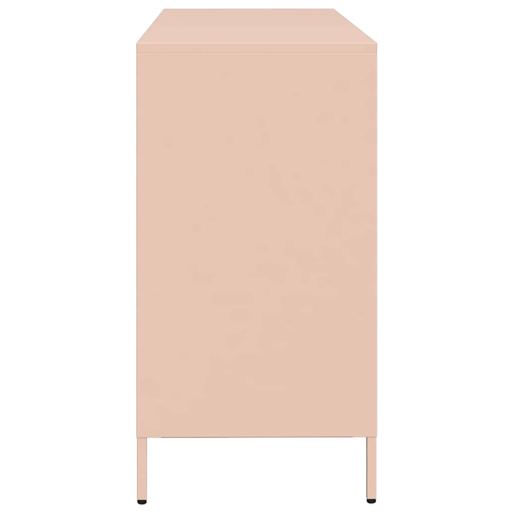 vidaXL Dressoir 135x39x73,5 cm koudgewalst staal zwart