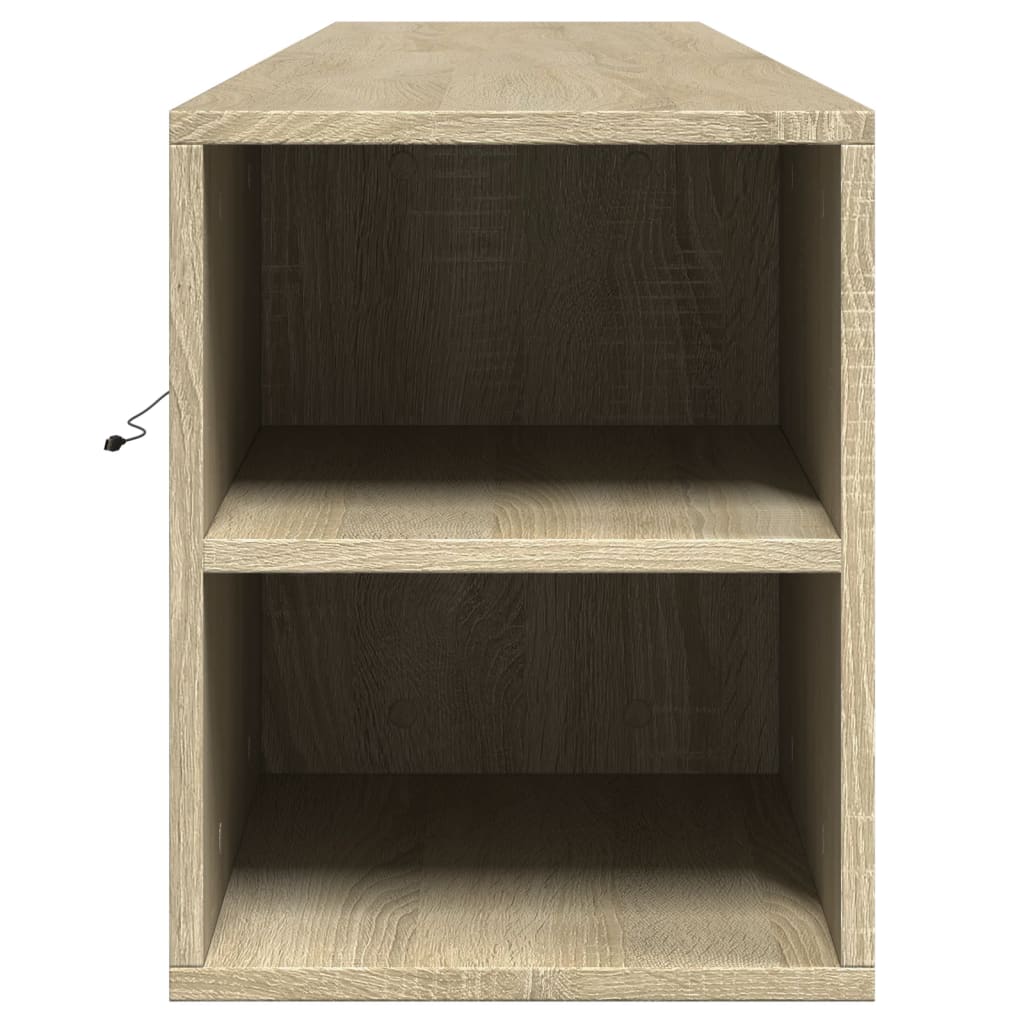 vidaXL Tv-wandmeubel met LED-verlichting 180x31x39,5 cm wit