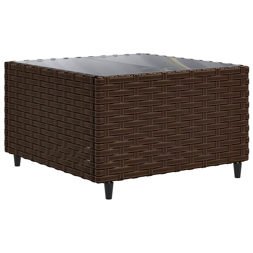 vidaXL 5-delige Loungeset met kussens poly rattan zwart