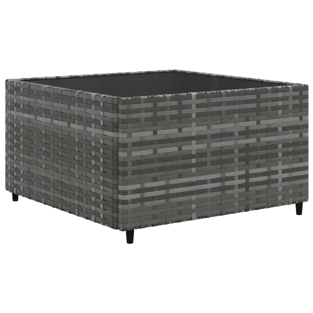 vidaXL 6-Piece Lounge Set with Cushions Poly Rattan Black