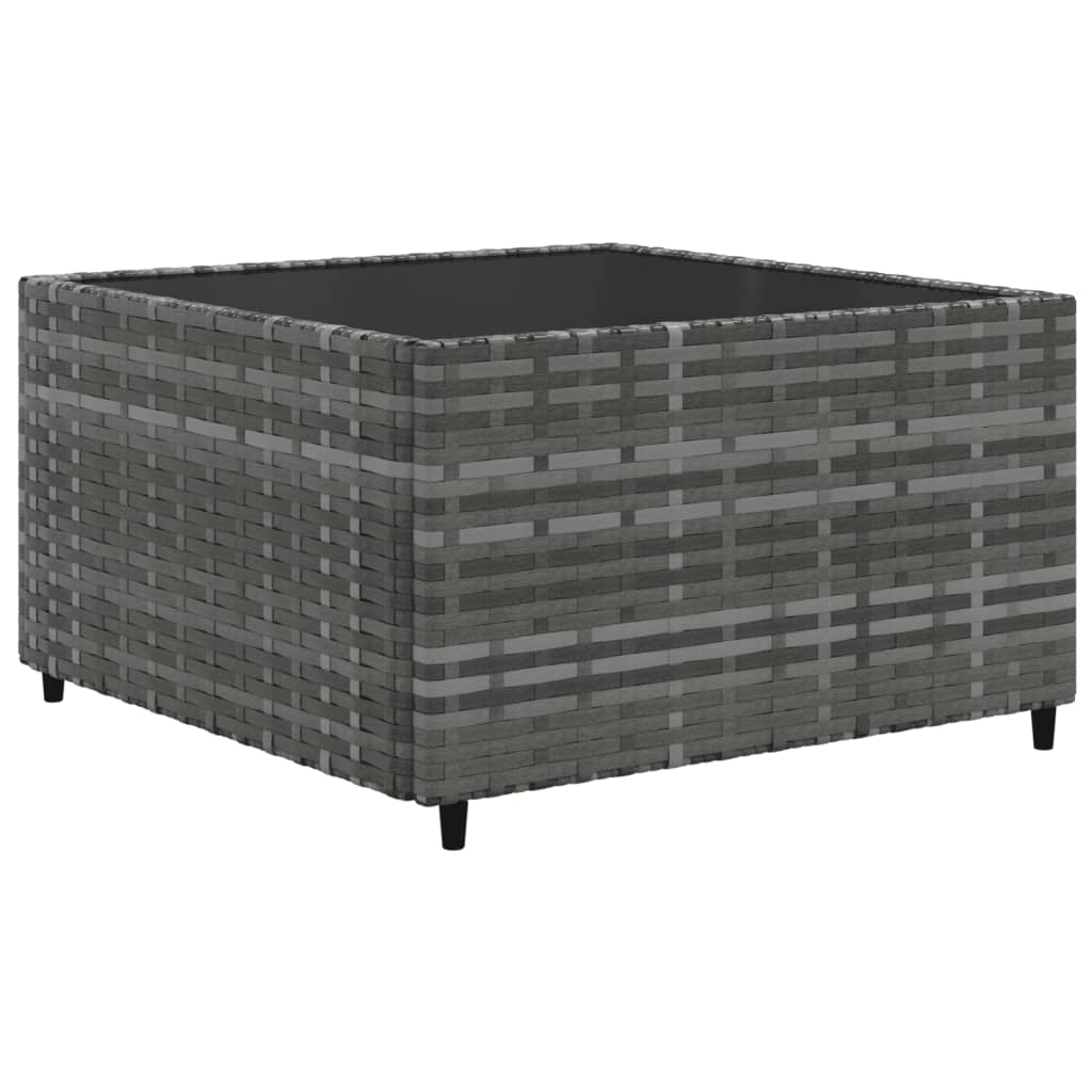 vidaXL 10-delige Loungeset met kussens poly rattan zwart