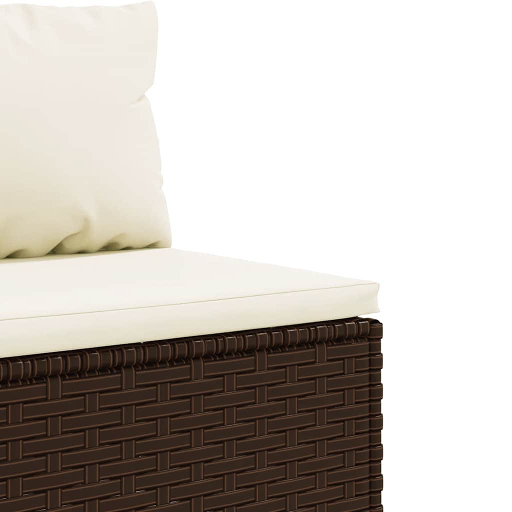 vidaXL 4-Piece Lounge Set with Cushions Poly Rattan Black