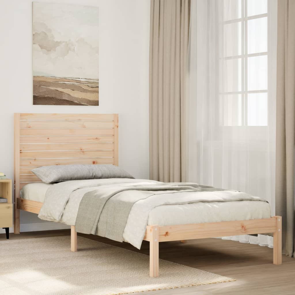 vidaXL Cadre de lit massif hout 75x190 cm