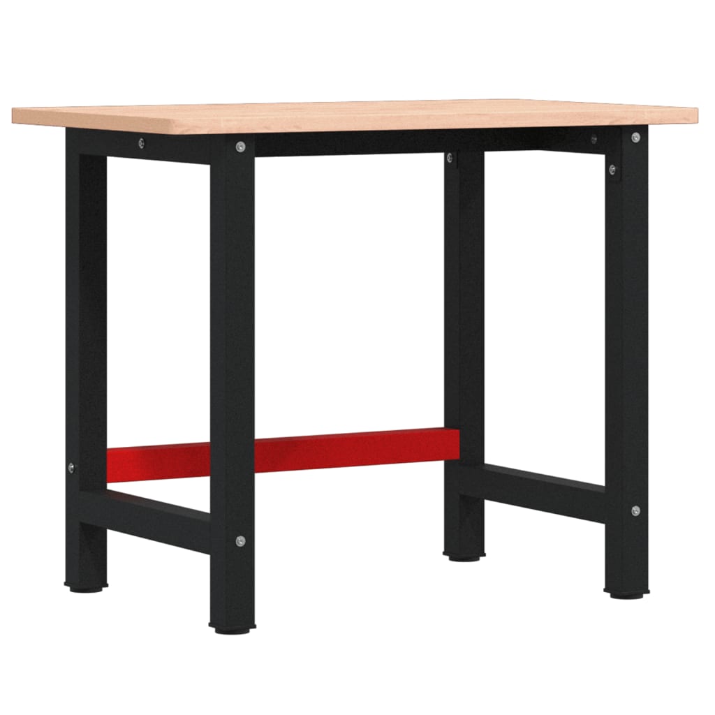 vidaXL Workbench rectangular 100x60x81.5 cm solid beech wood