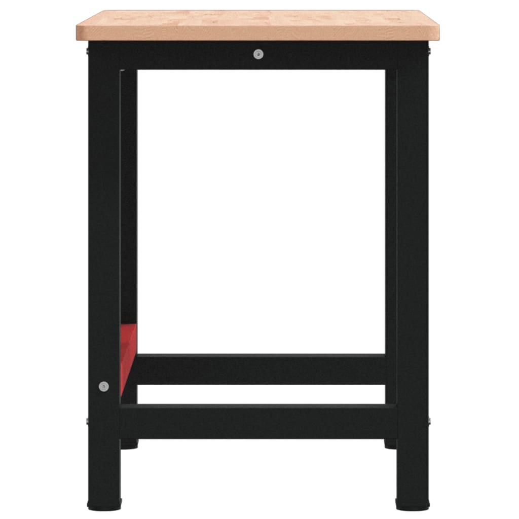 vidaXL Workbench rectangular 100x60x81.5 cm solid beech wood