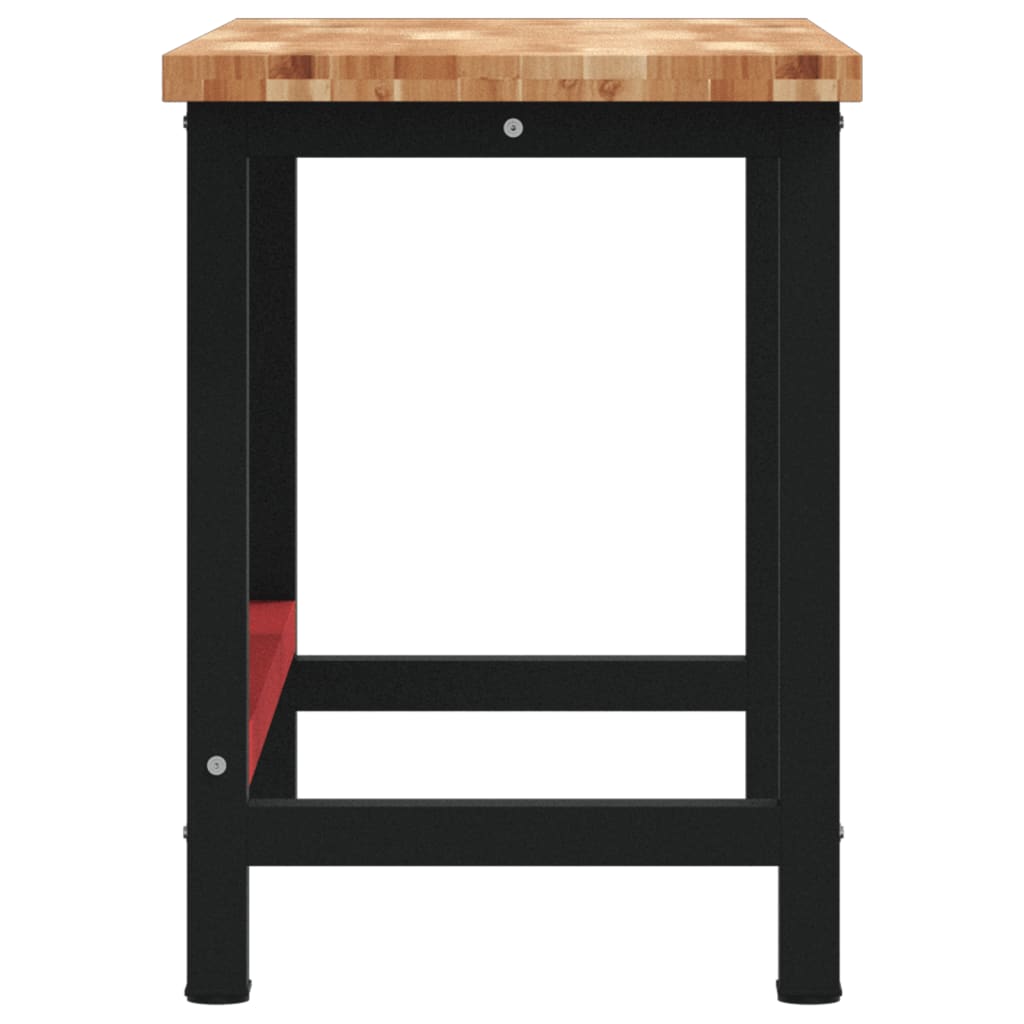 vidaXL Werkbank rechthoekig 100x60x83 cm massief acaciahout