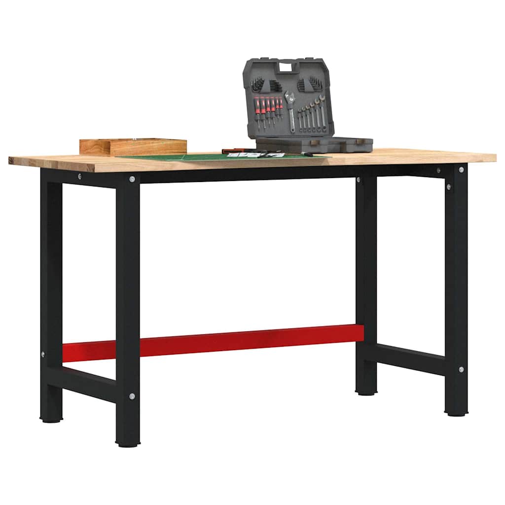 vidaXL Workbench 100x60x81.5 cm Solid Oak Wood