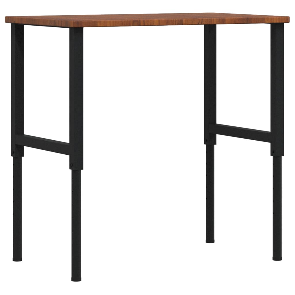 vidaXL Werkbank rechthoekig 100x60x(71,5-98) cm massief eikenhout