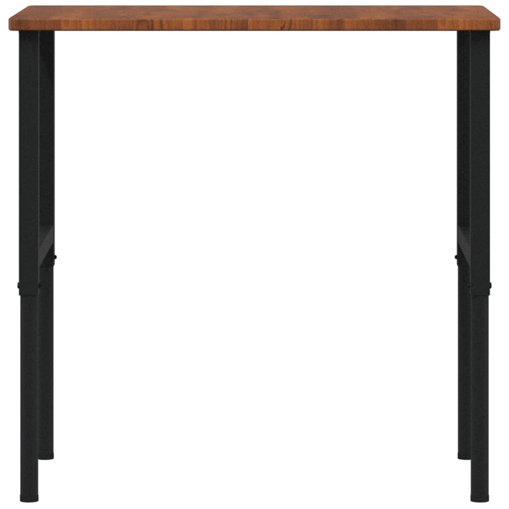 vidaXL Werkbank rechthoekig 100x60x(71,5-98) cm massief eikenhout