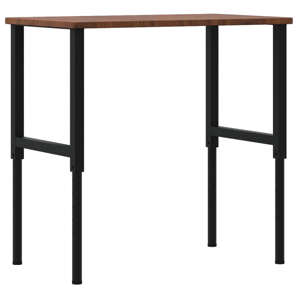 vidaXL Werkbank rechthoekig 100x60x(71,5-98) cm massief eikenhout