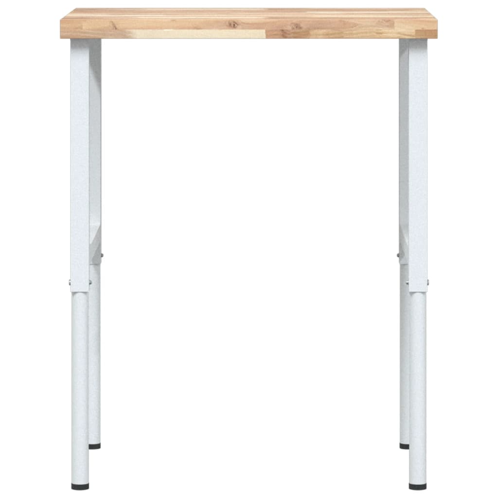 vidaXL Werkbank rechthoekig 80x60x(73-99,5) cm massief acaciahout