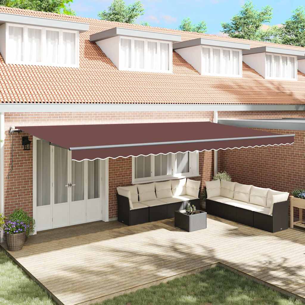 vidaXL Luifel automatisch uittrekbaar 350x250 cm crèmekleurig