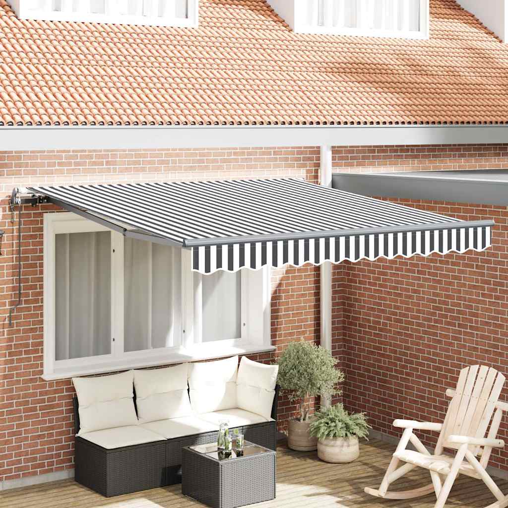 vidaXL Luifel automatisch uittrekbaar 350x250 cm crèmekleurig