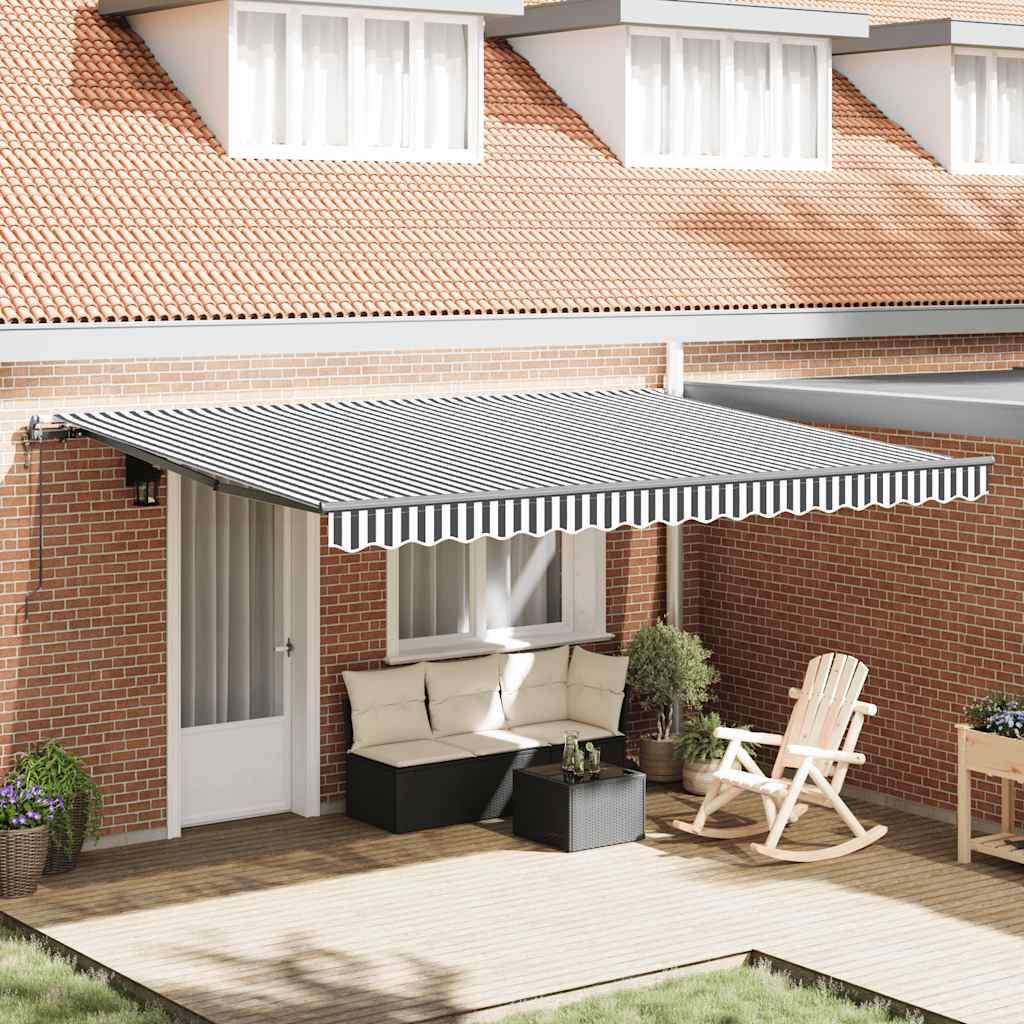 vidaXL Luifel automatisch uittrekbaar 350x250 cm crèmekleurig