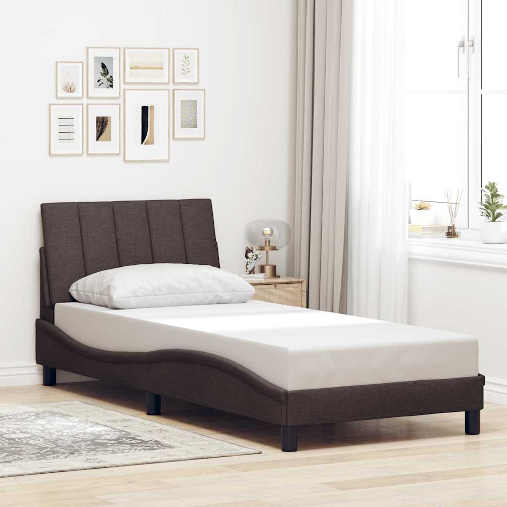 vidaXL Bed Frame without Mattress "Hanko" 80x200 cm Fabric Light Grey