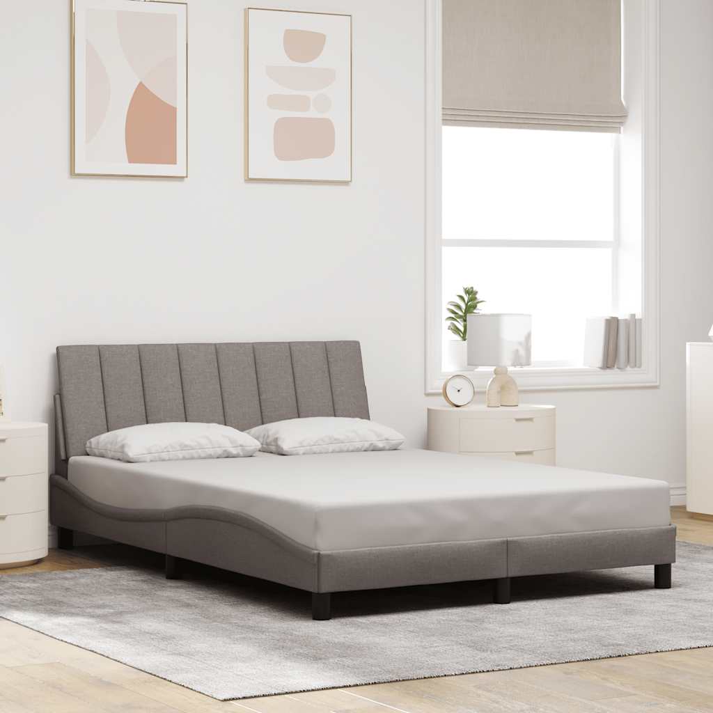 vidaXL Bed Frame without Mattress "Hanko" 80x200 cm Fabric Light Grey