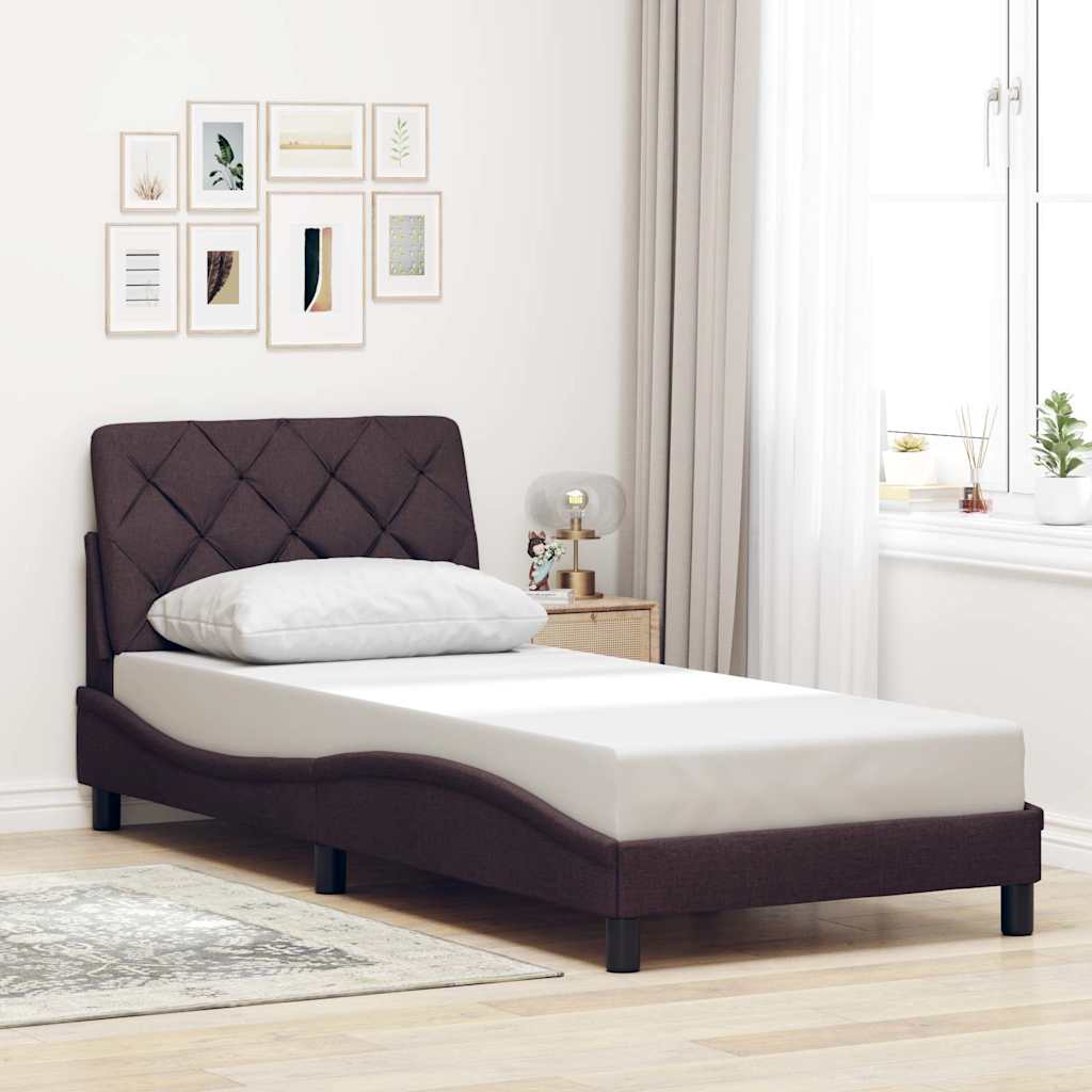 vidaXL Bedframe zonder matras 80x200 cm stof lichtgrijs
