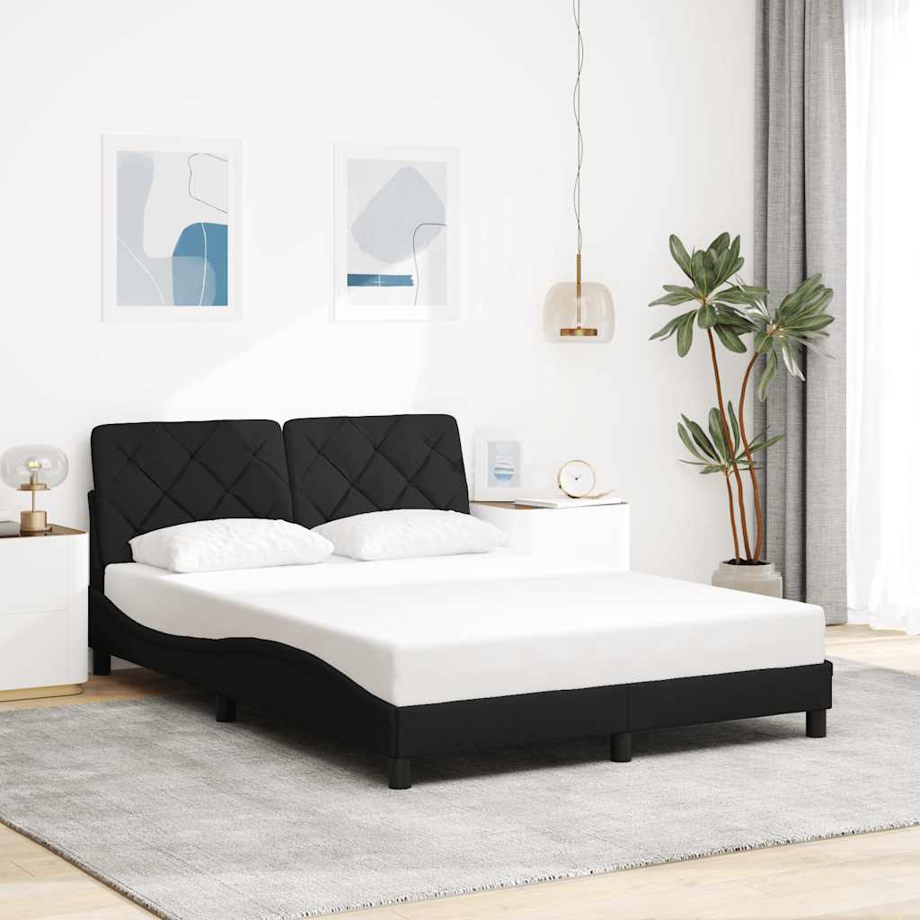 vidaXL Bedframe zonder matras 80x200 cm stof lichtgrijs