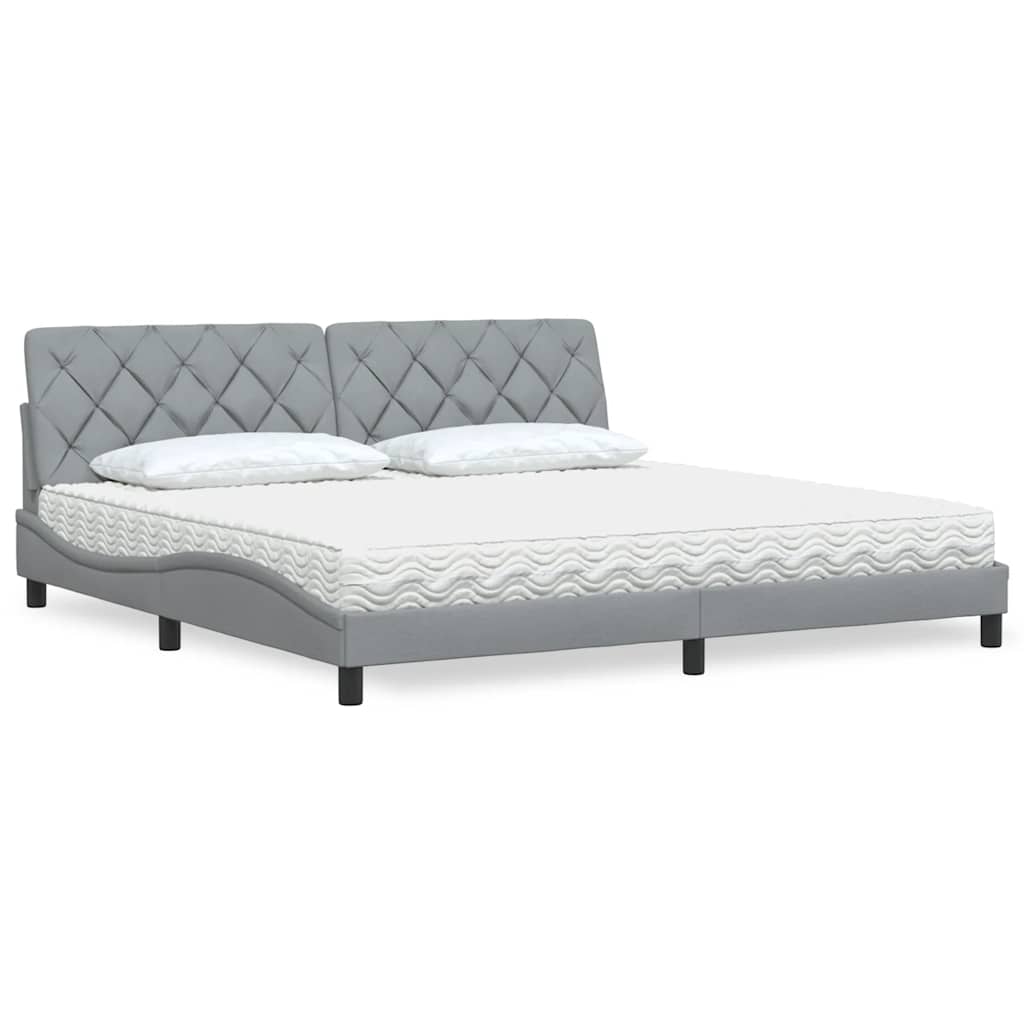 vidaXL Lit avec matelas en tissu lumineux 80x200 cm