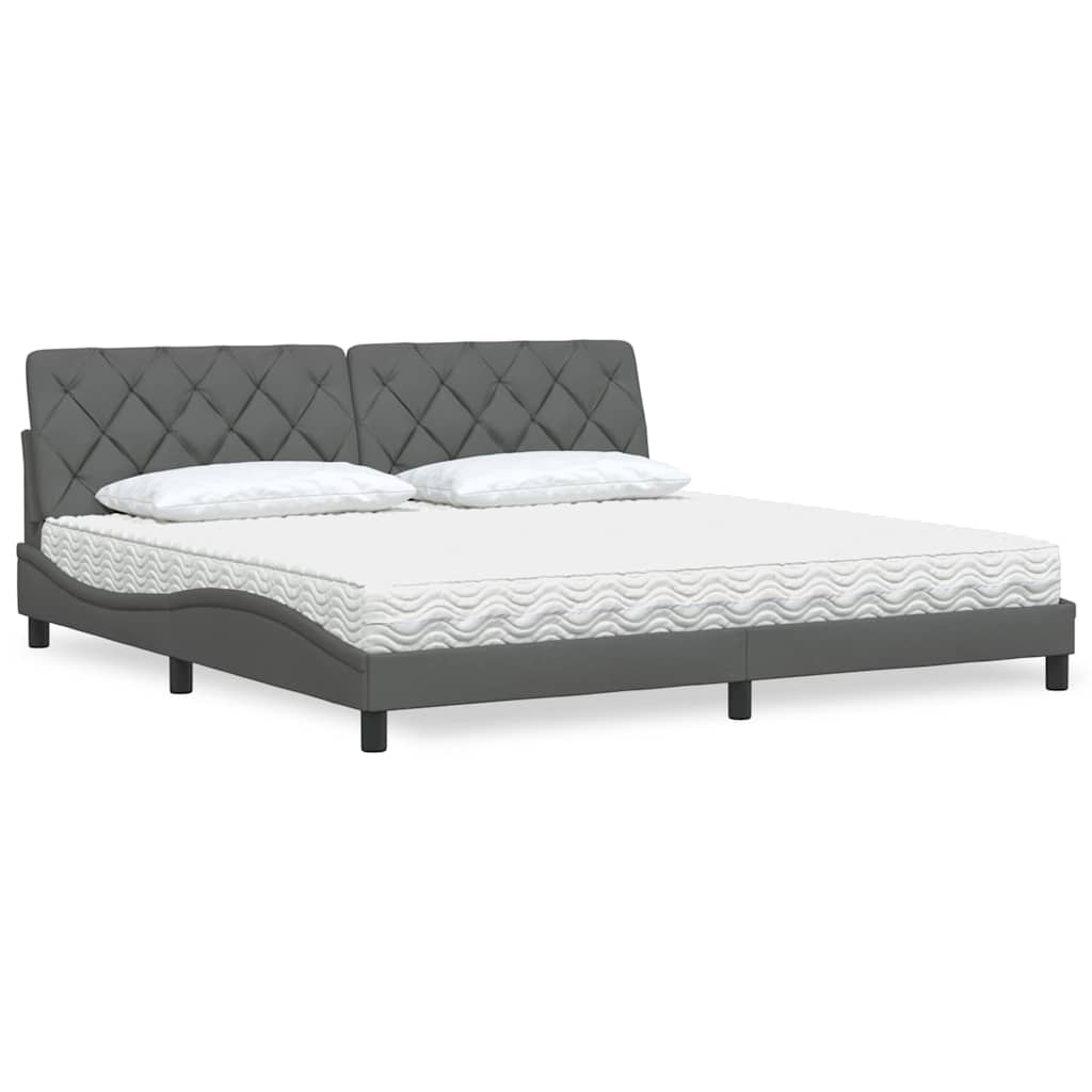 vidaXL Lit avec matelas en tissu lumineux 80x200 cm