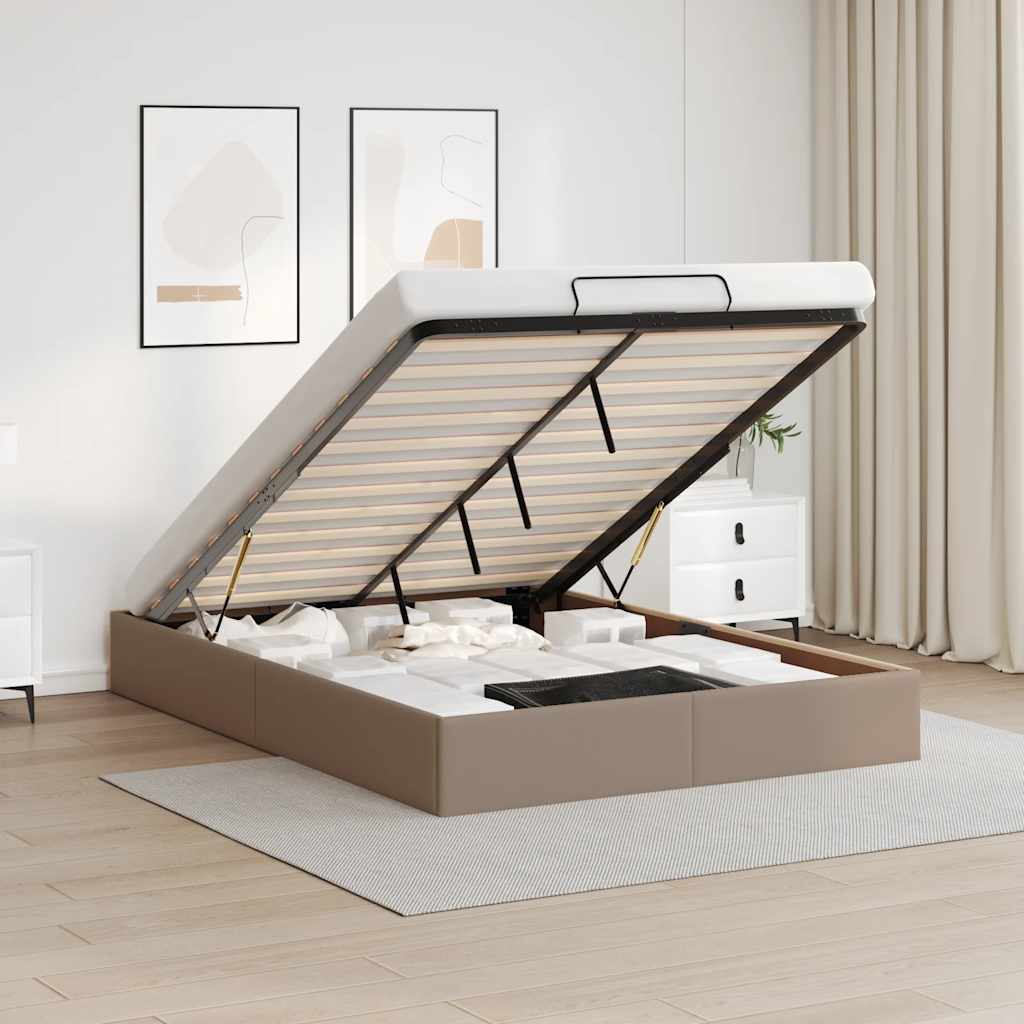 vidaXL Cadre de lit avec matelas d'art noir 80x200 cm