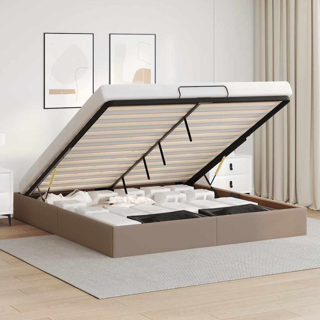 vidaXL Cadre de lit avec matelas d'art noir 80x200 cm
