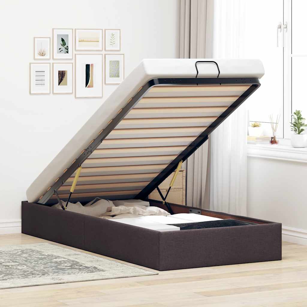 vidaXL Bed Frame No Mattress 80x200 cm Fabric Light Grey
