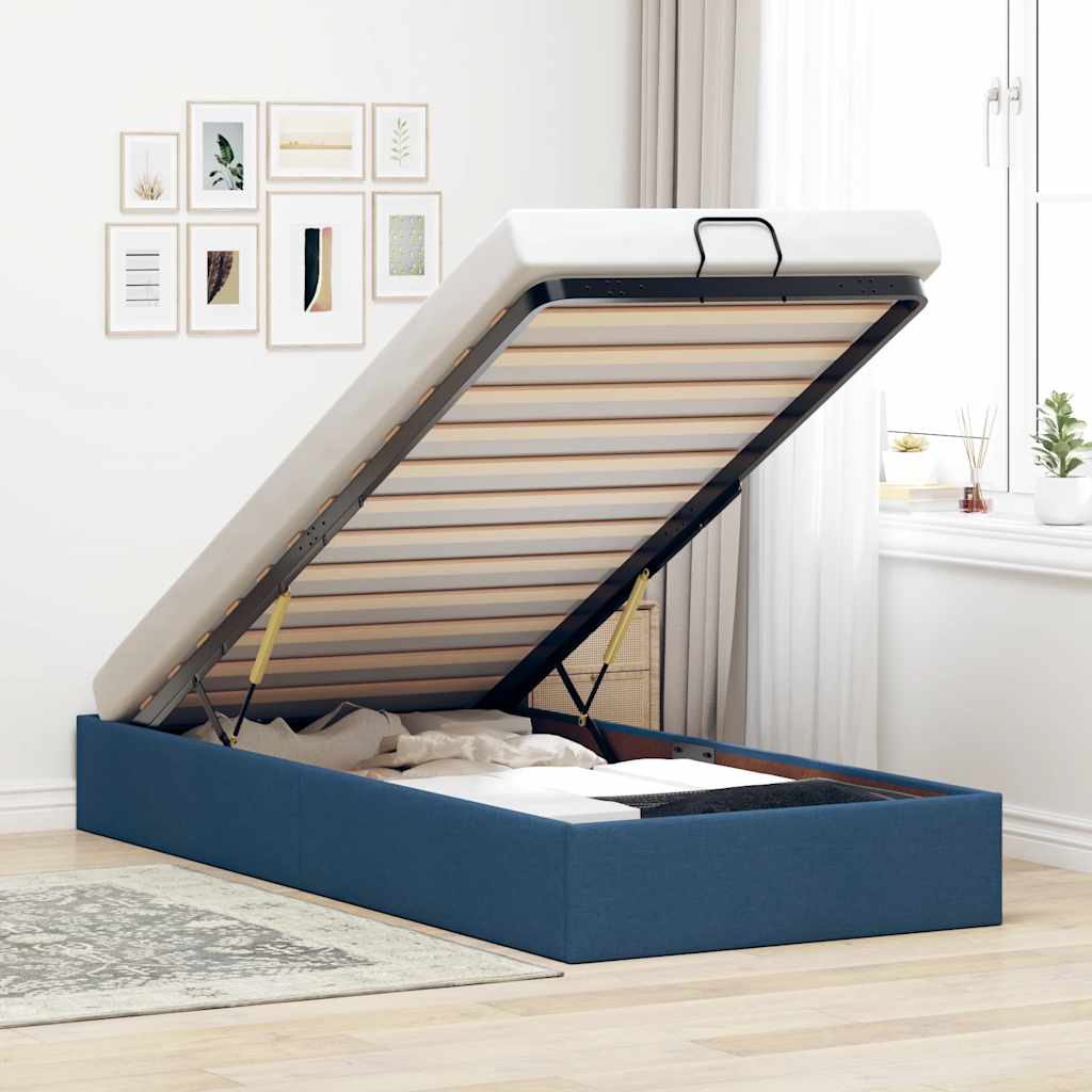 vidaXL Bed Frame No Mattress 80x200 cm Fabric Light Grey