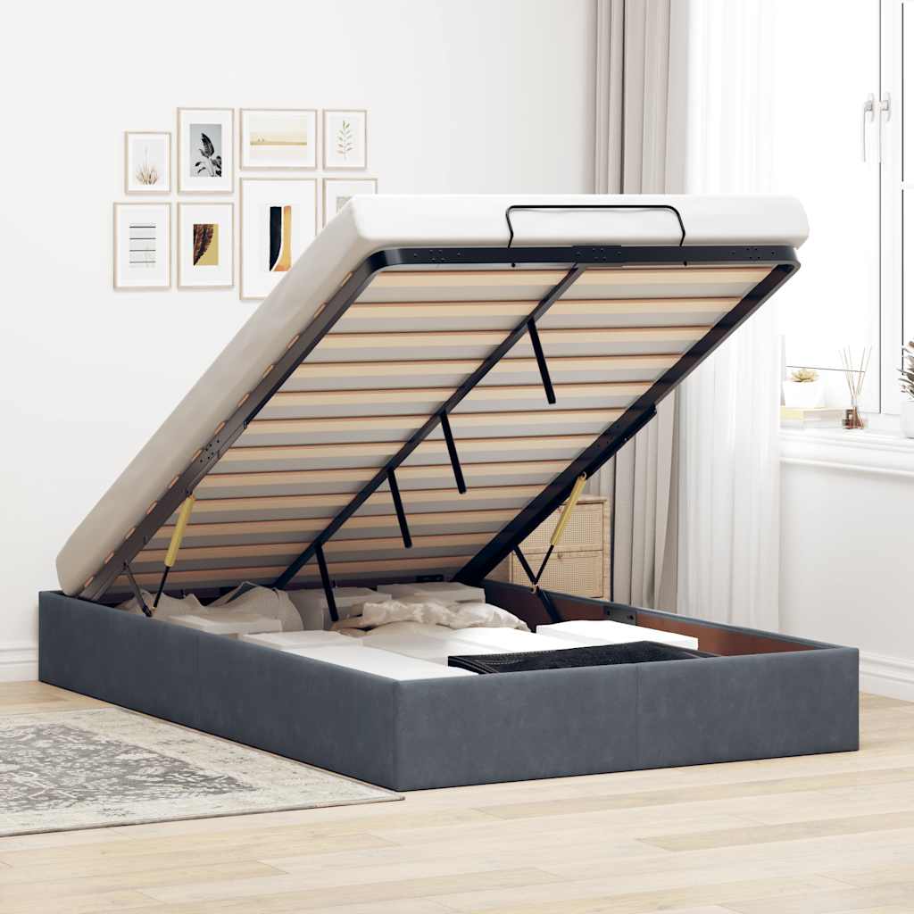 vidaXL Bed Frame without Mattress 80x200 cm Velvet Light Grey
