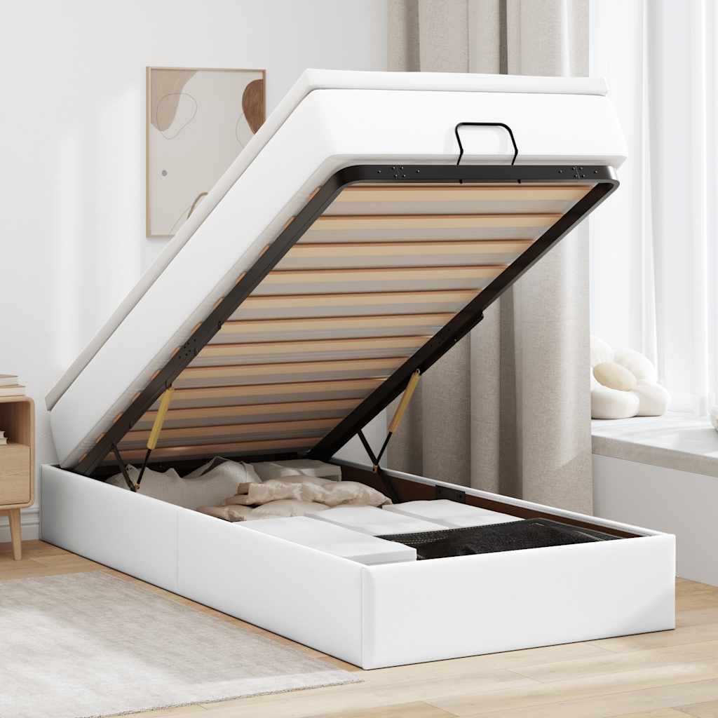 vidaXL Lit ottoman avec matelas 80x200cm noir artistique