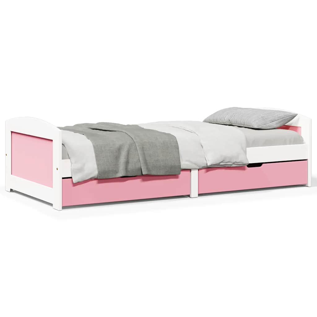 vidaXL Slaapbank met 2 lades IRUN 90x200 cm massief grenenhout