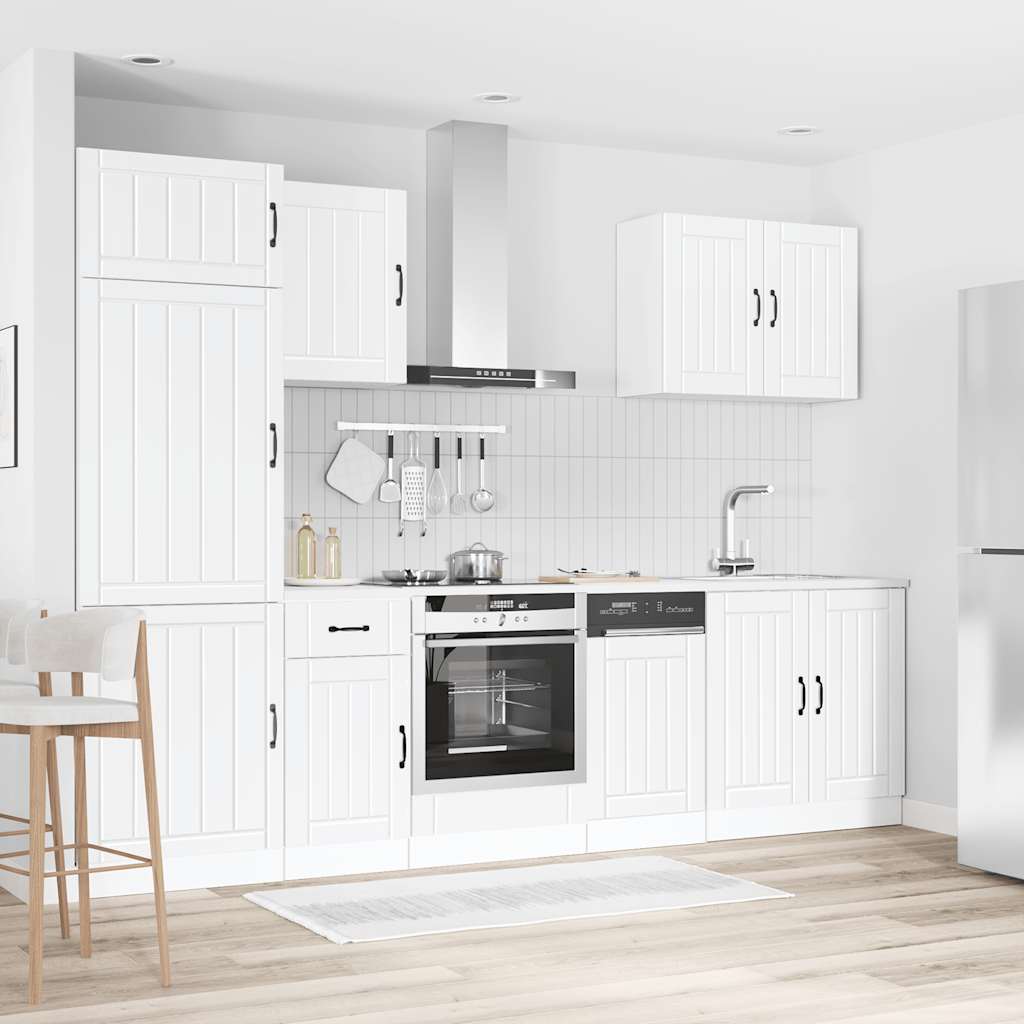 vidaXL 7-delige Keukenkastenset Lucca bewerkt hout wit