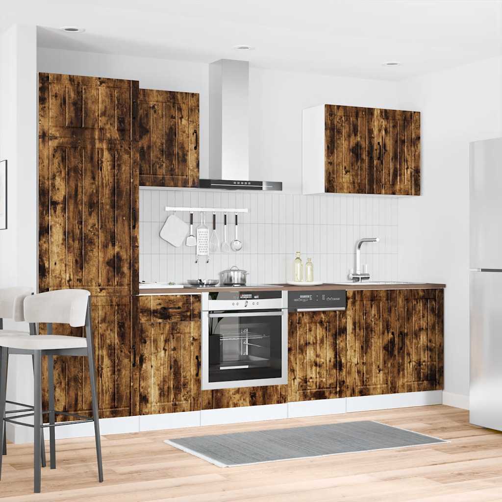vidaXL 7-delige Keukenkastenset Lucca bewerkt hout wit