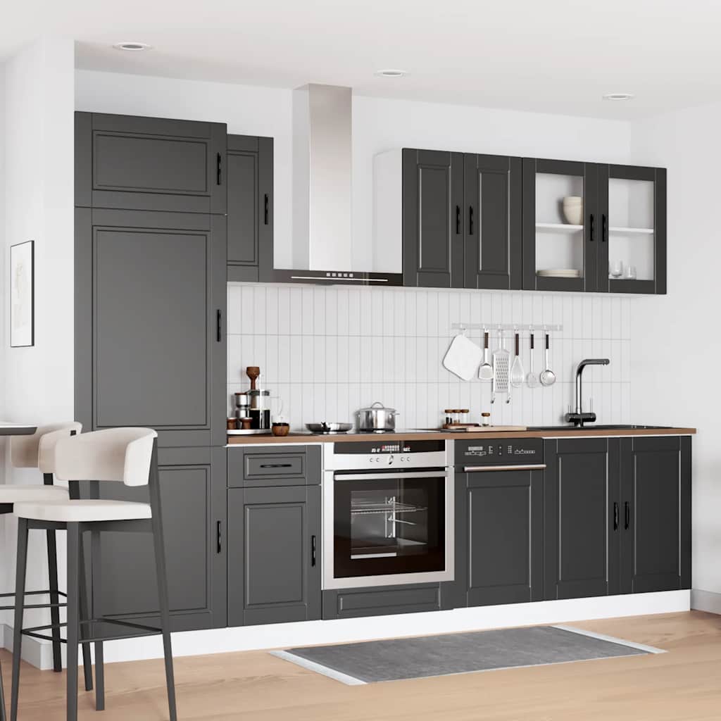 vidaXL 8-delige Keukenkastenset Porto bewerkt hout wit