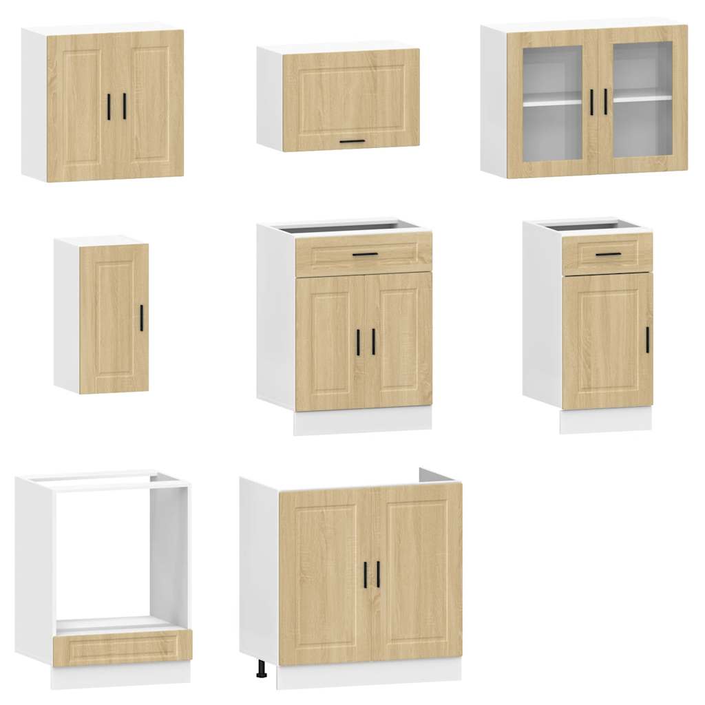 vidaXL 8-Piece Kitchen Cabinet Set Porto Engineered Wood White