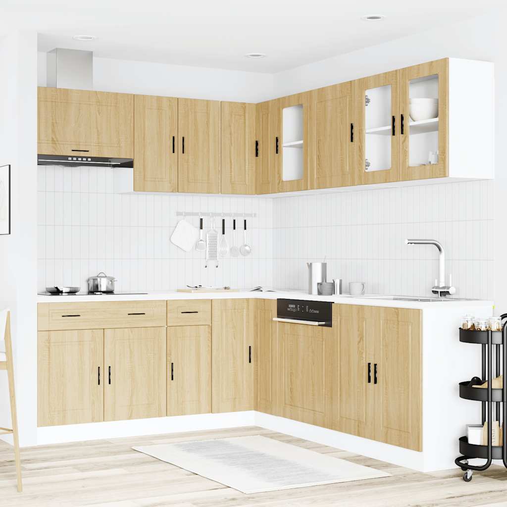 vidaXL 11-Piece Kitchen Cabinet Set Porto Engineered Wood White