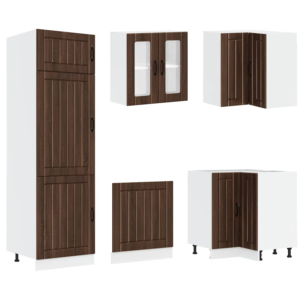 vidaXL 14-delige Keukenkastenset Lucca bewerkt hout wit