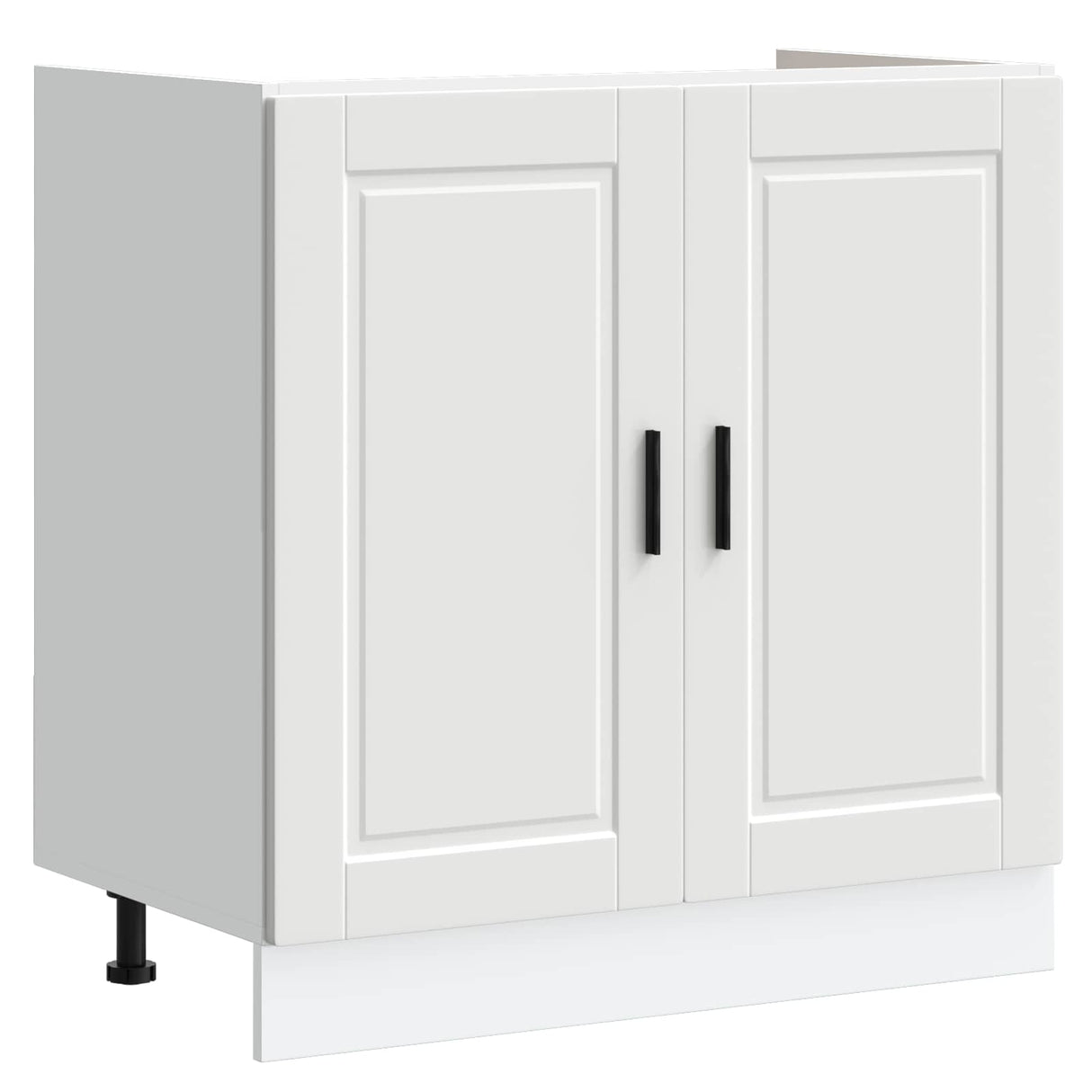 vidaXL Waskompkast met opslag met de deur Porto 2 pcs Wit Bewerkt hout