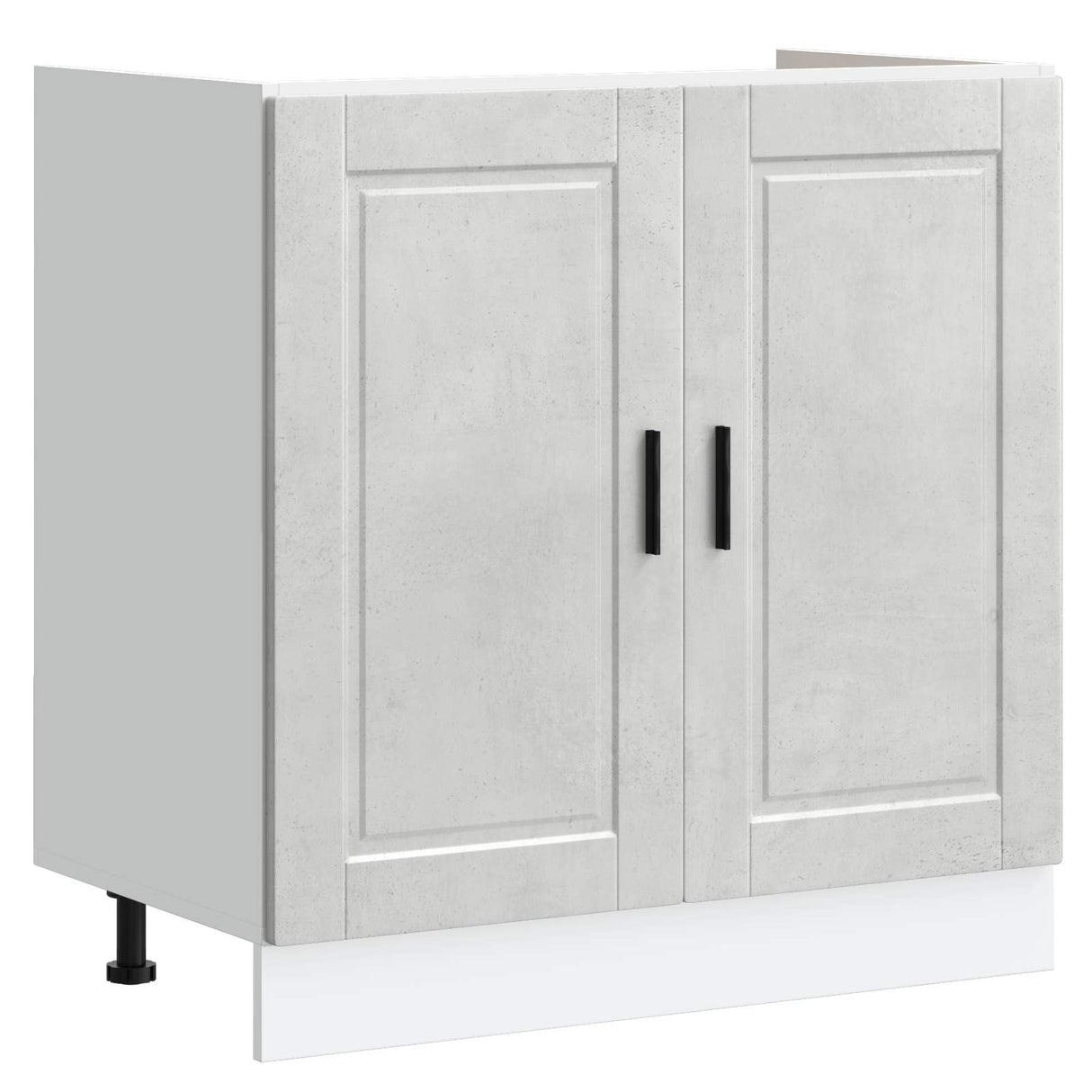 vidaXL Waskompkast met opslag met de deur Porto 2 pcs Wit Bewerkt hout