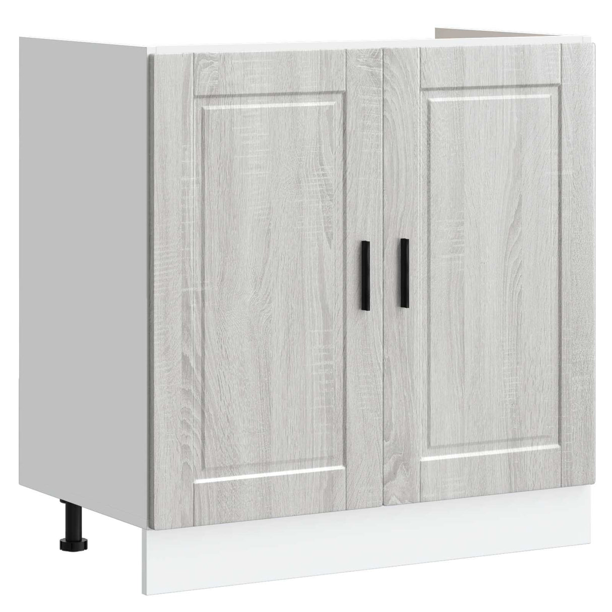 vidaXL Waskompkast met opslag met de deur Porto 2 pcs Wit Bewerkt hout