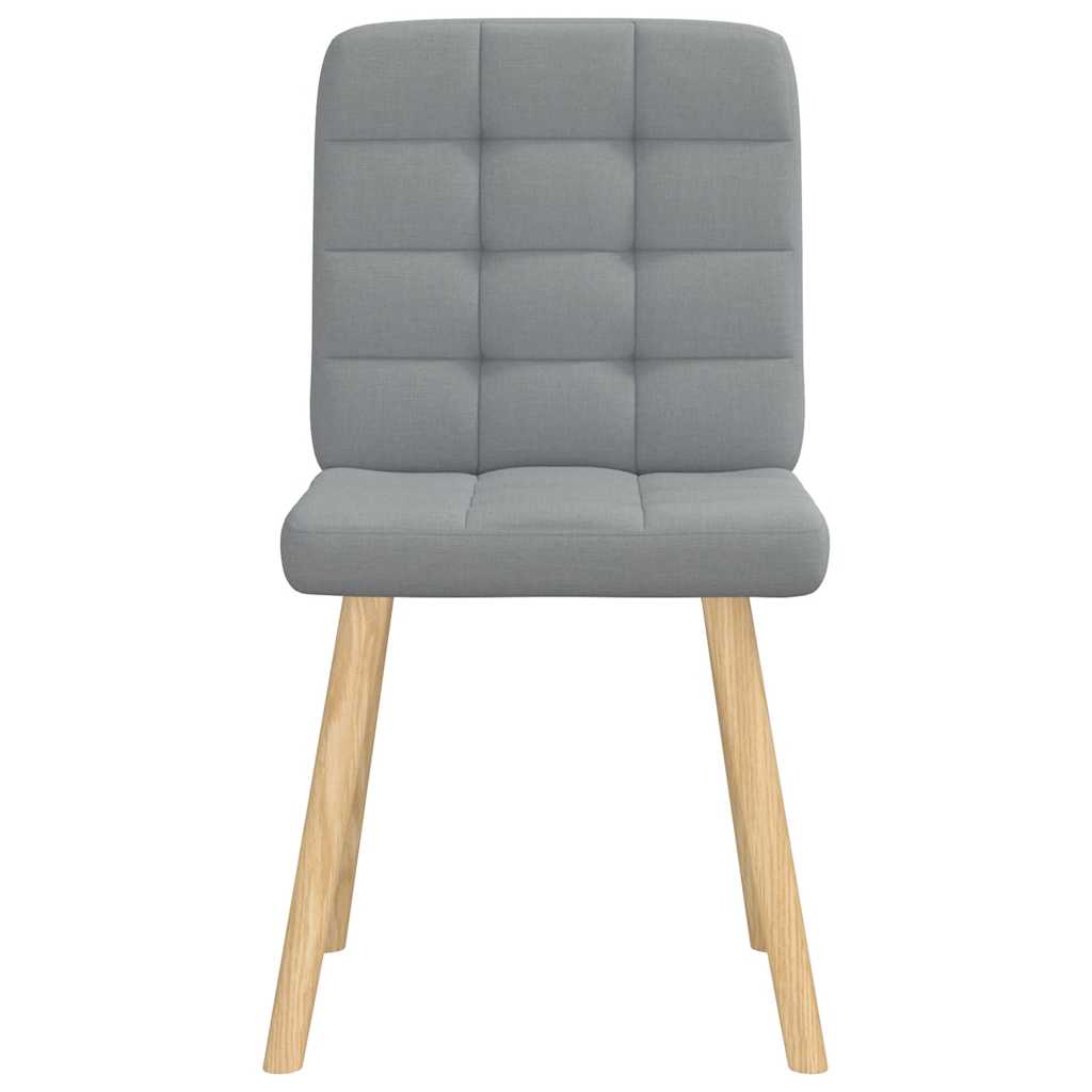 vidaXL Eetkamerstoelen 4 st stof lichtgrijs