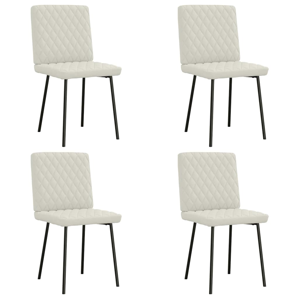 vidaXL Eetkamerstoelen 4 st fluweel lichtgrijs