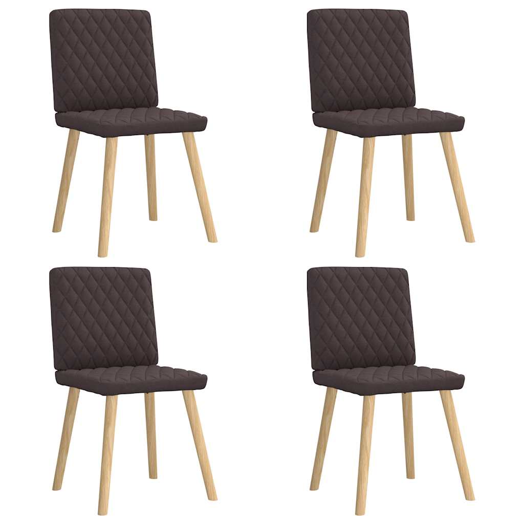 vidaXL Dining Chairs 4 pcs fabric light grey