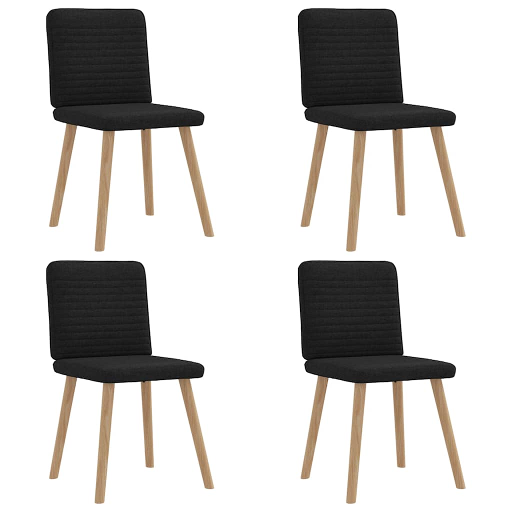 vidaXL Dining Chairs 4 pcs fabric light grey