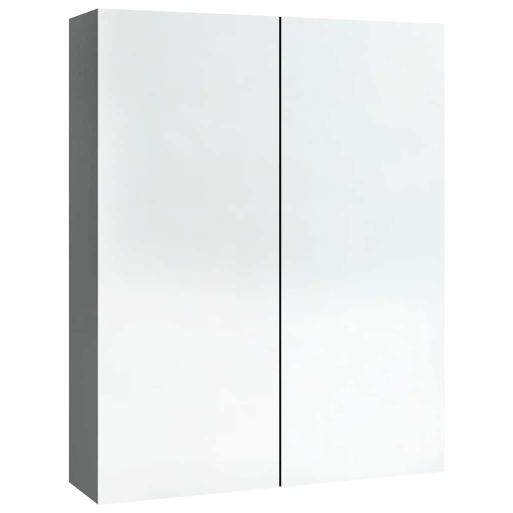 vidaXL Badkamerkast met spiegel 60x15x75 cm MDF glanzend zwart