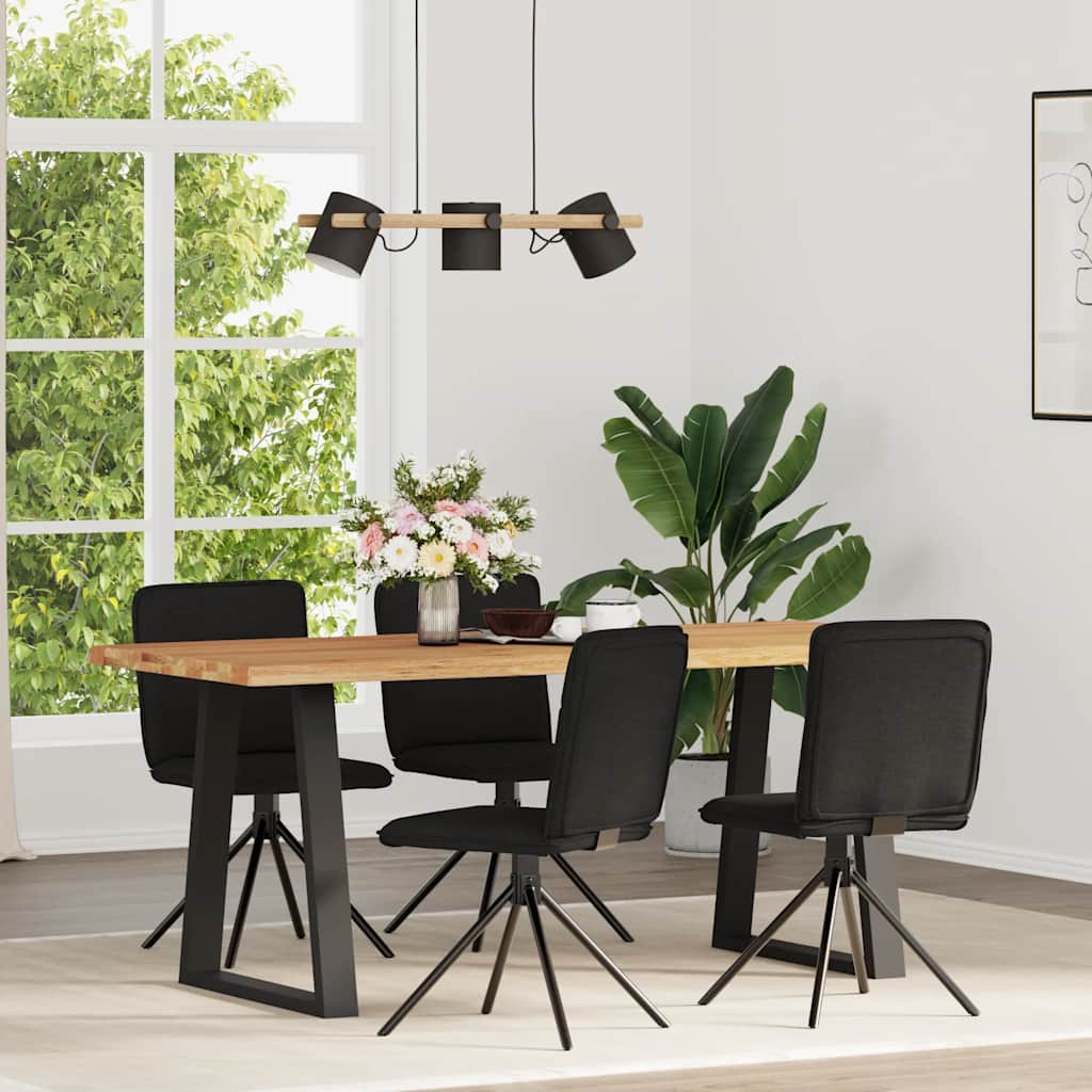 vidaXL Eetkamerstoelen 4 st stof lichtgrijs