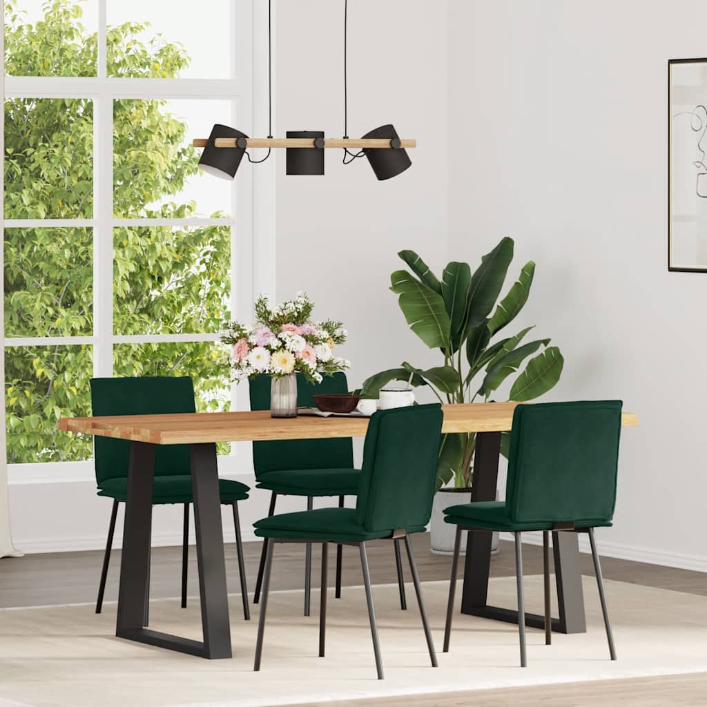 vidaXL Eetkamerstoelen 4 st fluweel lichtgrijs